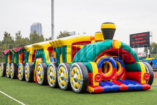 Батут Полоса препятствий «Паровоз»