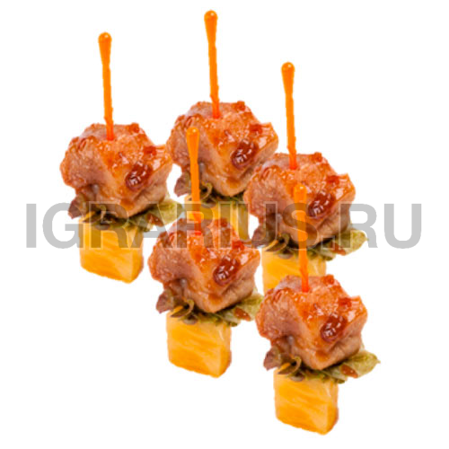 Канапе с куриной грудкой и ананасом (20 шт.)