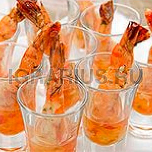 Канапе королевская креветка в шоте (20 шт.)