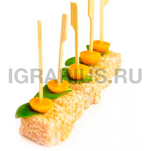 Канапе из нежной курочки обсыпанной кунжутом (20 шт.)