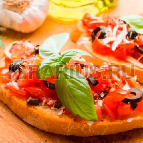 Брускетта с томатами, чесноком и итальянскими травами (20 шт.)