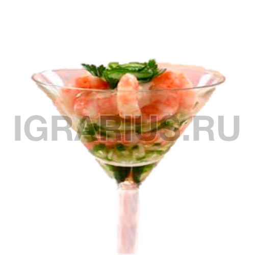 Салат с креветками (10 порций)