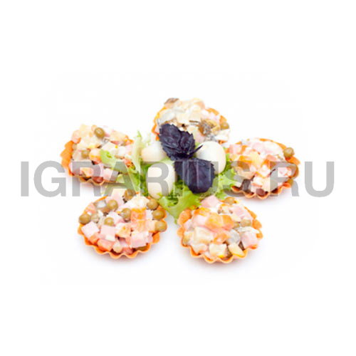 Ассорти традиционных салатов в тарталетках (20 шт.)