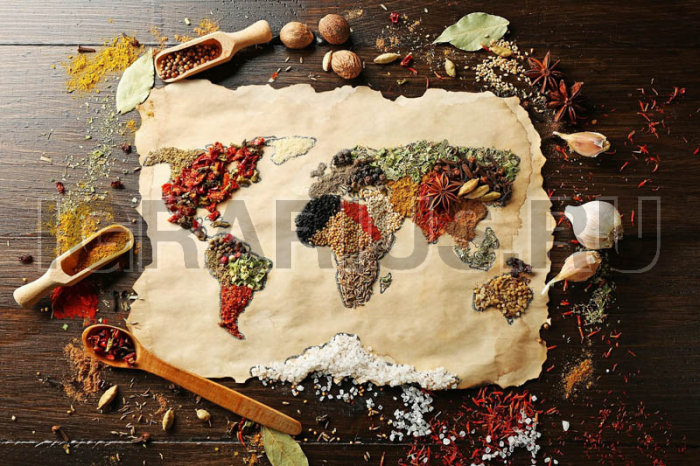 Картины специями в рамке