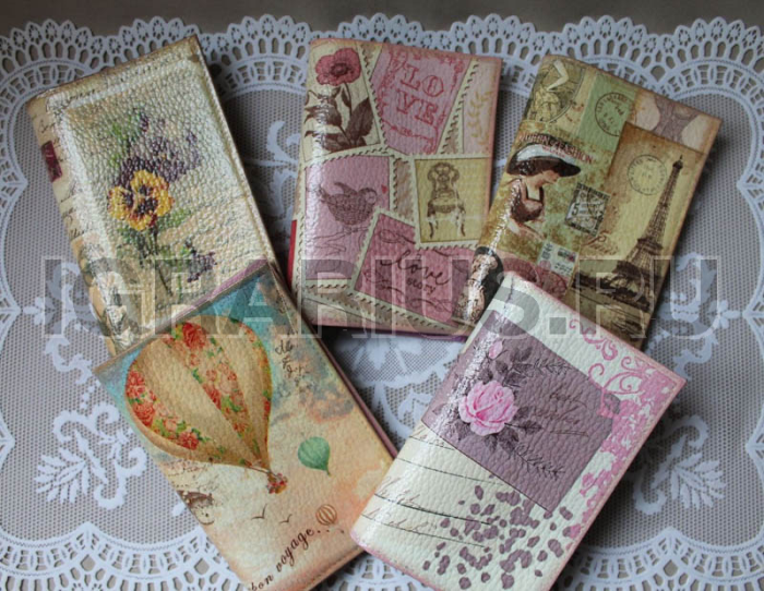 Декупаж обложки для паспорта, ежедневника, чехла для айфона