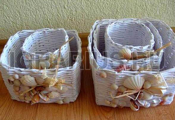 Плетение из газетных трубочек