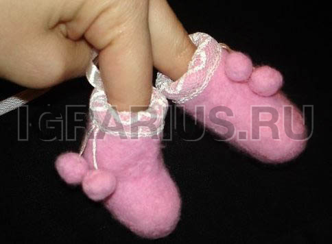 Валяние мини-валенок / украшений / игрушек