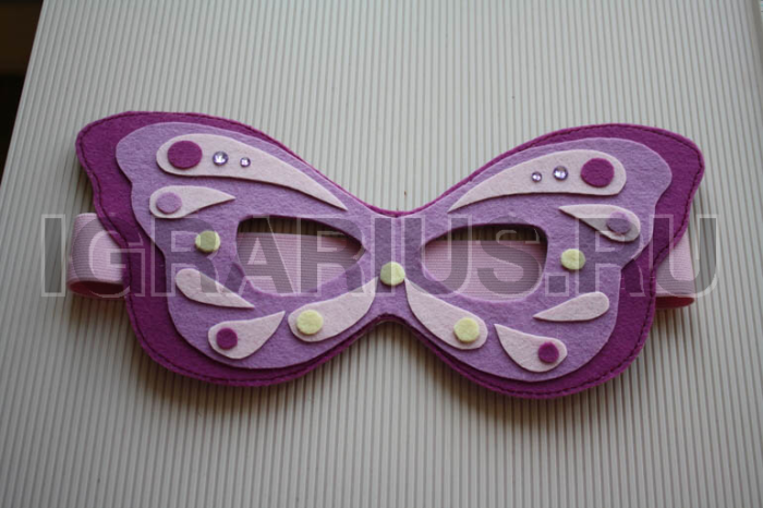 Маскарадные маски из фетра