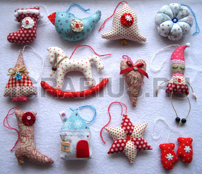 Ёлочные тильда-игрушки