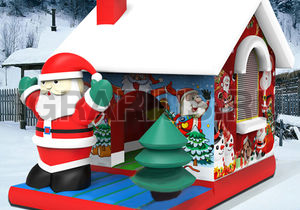 новогодний батут 'Домик Санта Клауса'