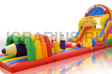 Батут Карандаши Полоса препятствий