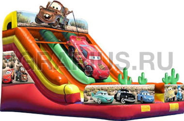 Батут горка Тачки