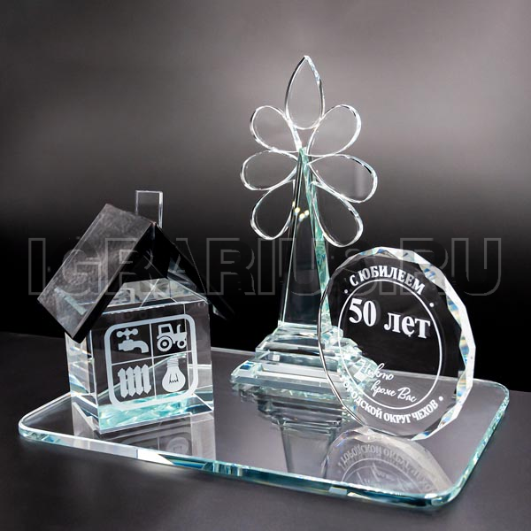 Награда из стекла Настольный набор из стекла