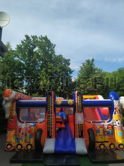 Батут Лего с горкой