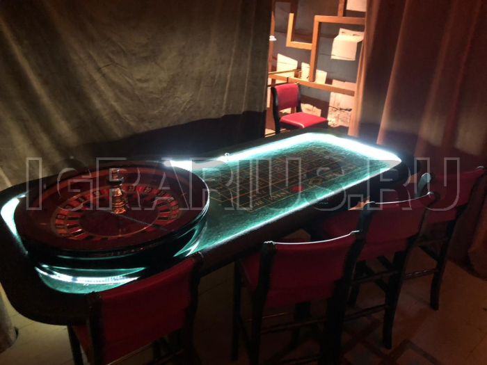 Стол для Выездного казино Рулетка с подсветкой