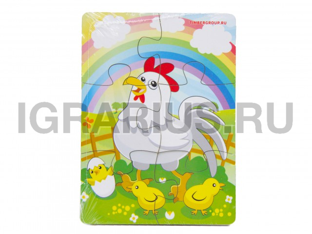 ПАЗЛ ДЕРЕВЯННЫЙ КУРОЧКА И РАДУГА