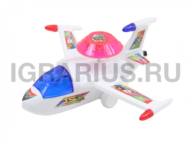 САМОЛЕТ ЗАВОДНОЙ СО СВЕТОВЫМИ ЭФФЕКТАМИ