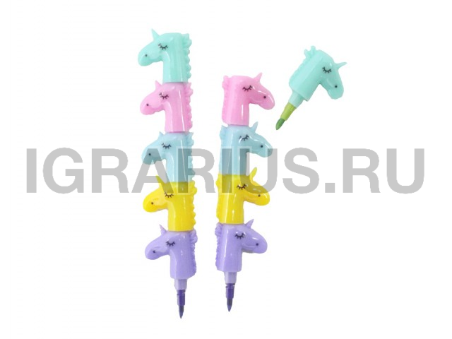 ВОСКОВЫЕ КАРАНДАШИ  ЕДИНОРОЖКИ