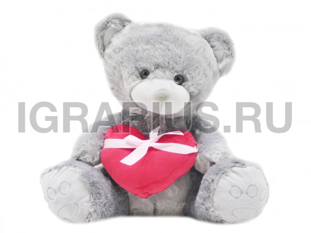 МЕДВЕЖОНОК С СЕРДЕЧКОМ СЕРЫЙ