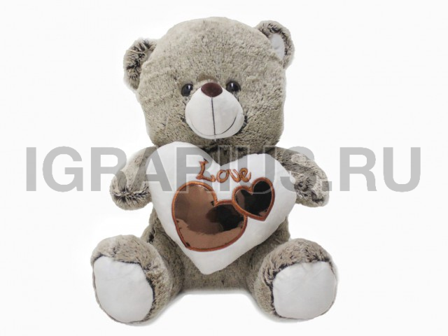 МИШУТКА  КОФЕЙНЫЙ МЕЛАНЖ С СЕРДЕЧКОМ