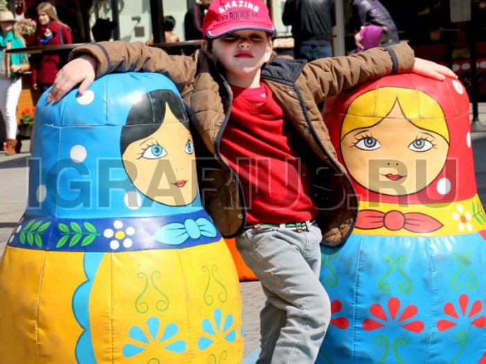 Надувной Тир Боулинг Матрешки