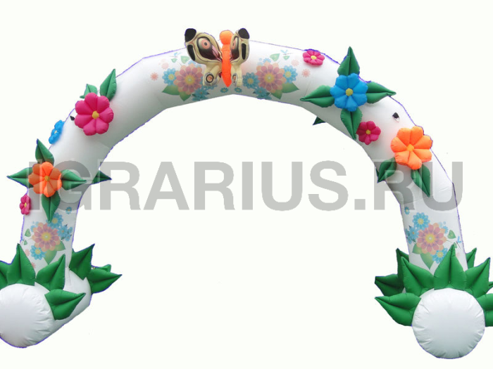 Надувная Арка Цветочная кремовая