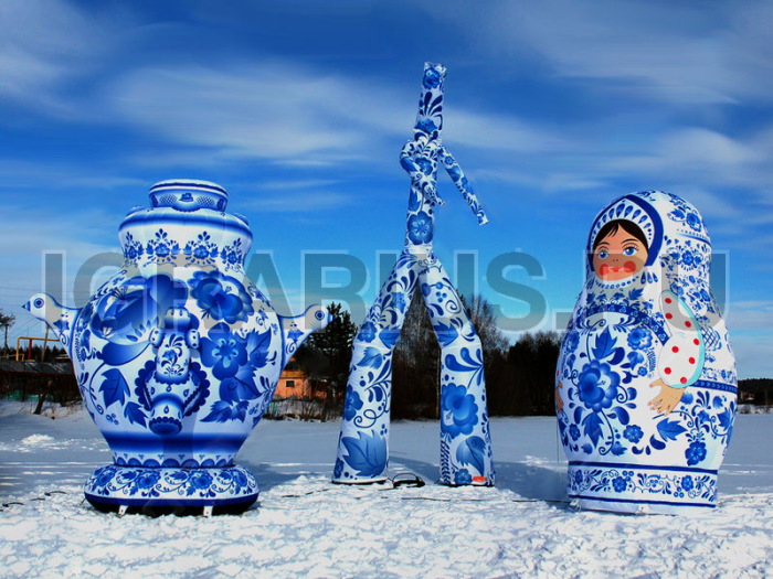 Надувная кукла 'Самовар Гжель'