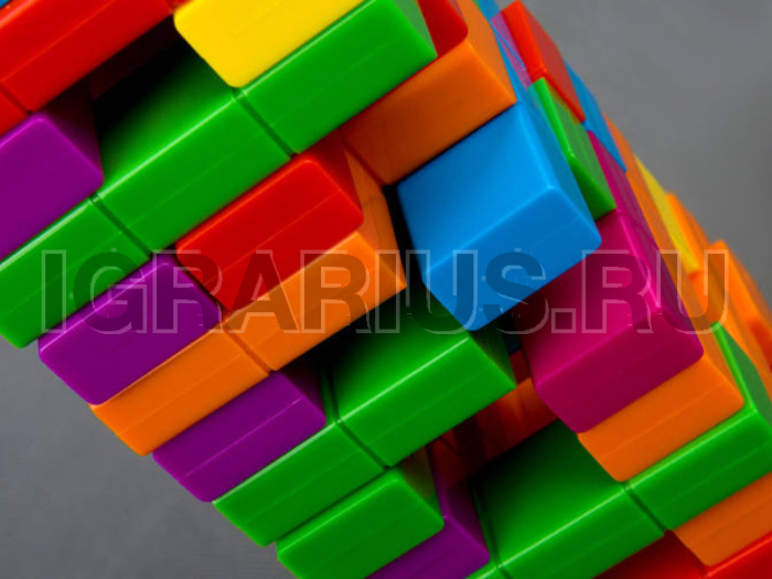 Дженга гигантская цветная