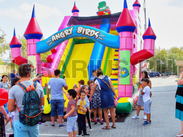 Angry Birds - надувная горка, батут.