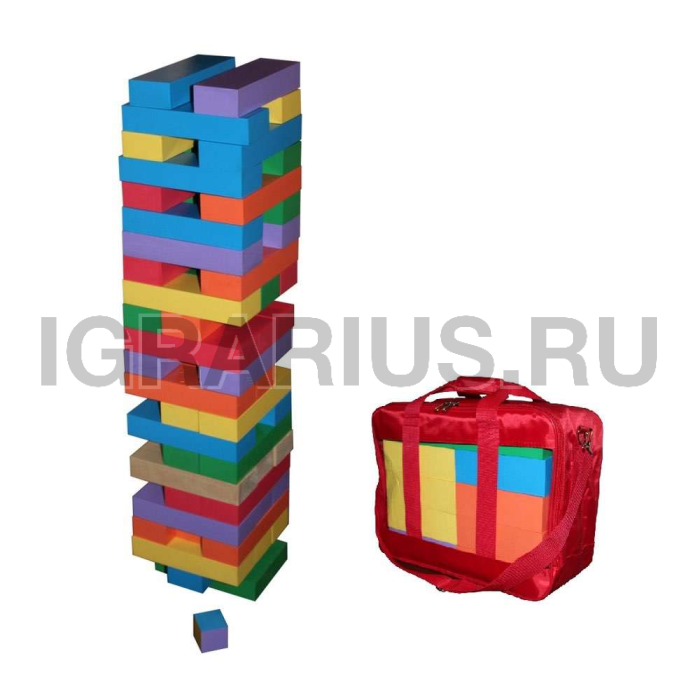 Дженга гигантская цветная