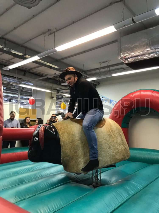 Бык родео (квадратная подушка)